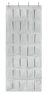 35 Large Pockets Over the Door Shoe Organzier, Hanging Shoe Organizer for Door Large Capacity Shoe Storage Bag with 4 Metal Hooks