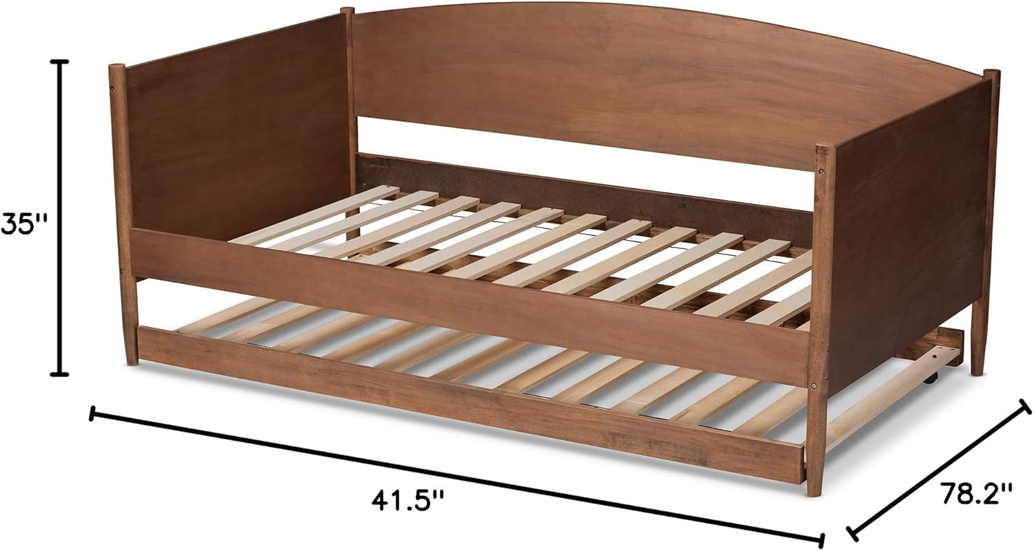 Baxton Studio Trundle, Single, Ash walnut