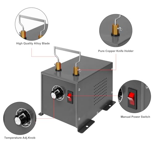 Electric Rope Cutter Hot Knife Thermal Cutting Tool for Fabric Nylon Webbing Belting Ribbon - Seatld Hot Wire Cutting Tool (60W Seat-type rope cutter with fan)