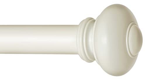Ivilon Drapery Window Curtain Rod - Knob Design, 1 Inch Rod, 48 to 86 Inch. Satin Nickel