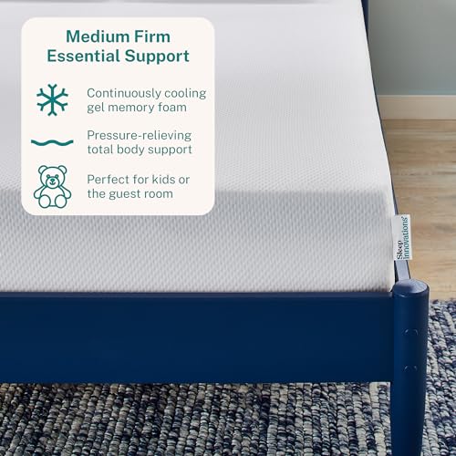 Sleep Innovations Marley 8 Inch Cooling Gel Memory Foam Mattress, Twin Size, Bed in a Box, Medium Firm Support & Marley 10 Inch Cooling Gel Memory Foam Mattress, Twin Size, Bed in a Box