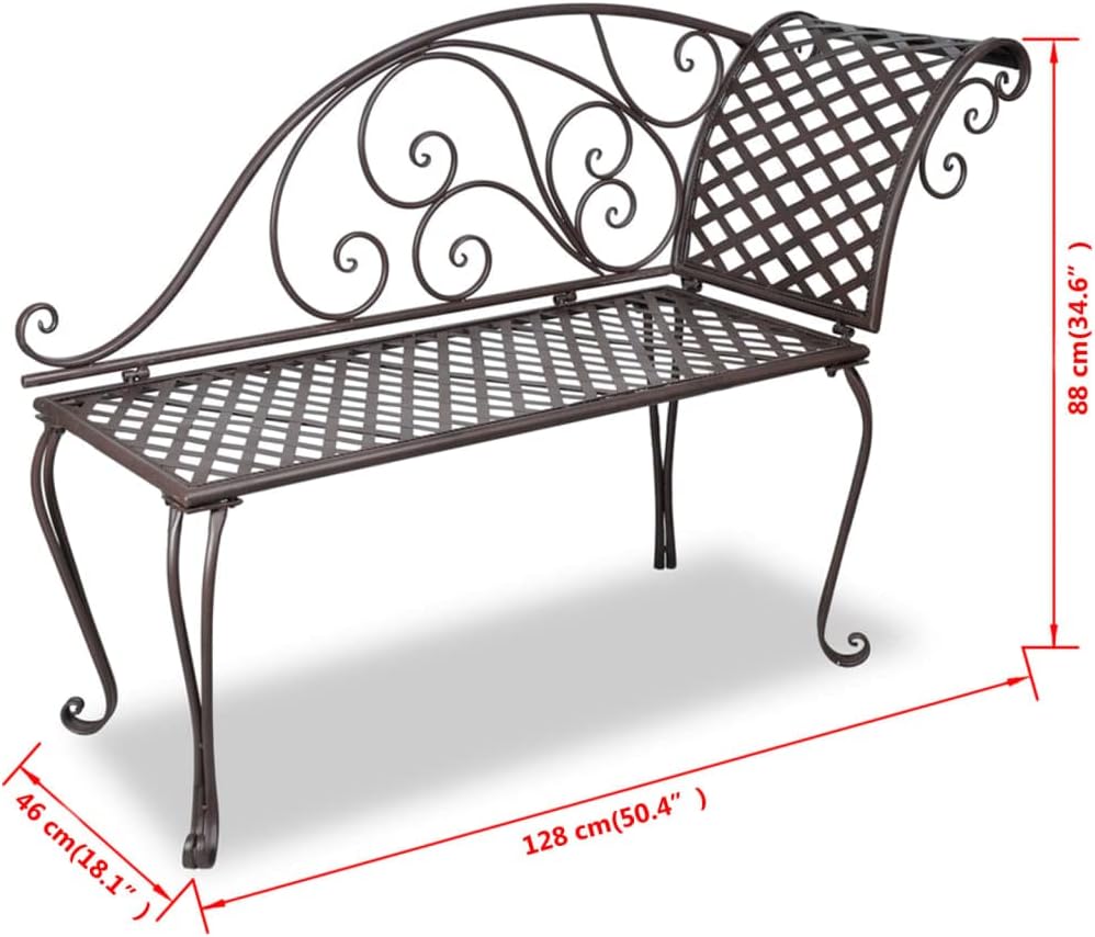 Patio Chaise Lounge,Poolside Bench,Camping Bench,Backyard Bench,Retro Style,Street Bench,Outdoor Bench,for Garden,Porch,Park,Front Door,Balcony,Outdoor,Lawn,50.4