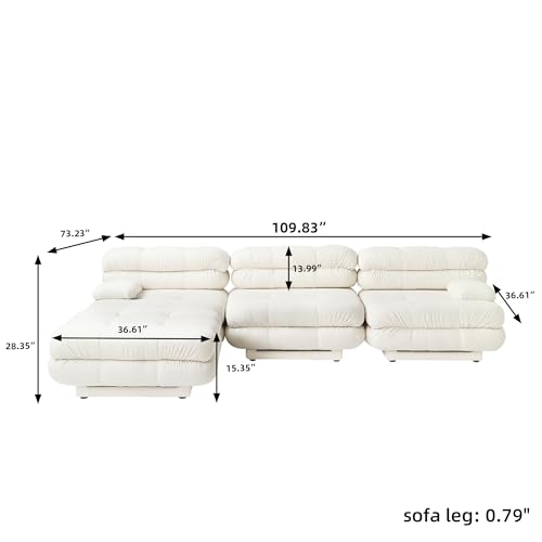 Modular Sectional Couch,Living Room Inline Sofa,109.83
