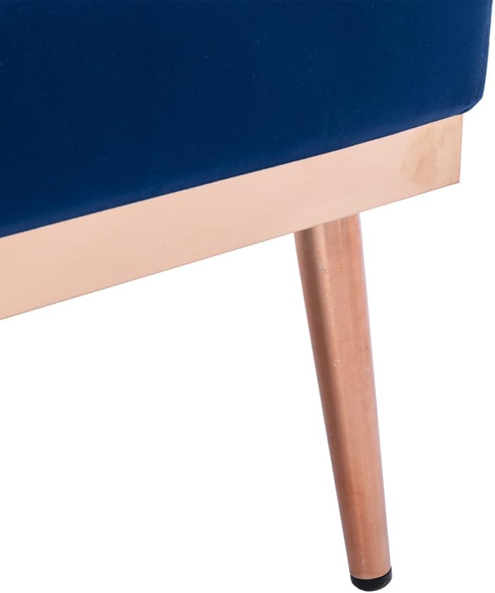 Velvet Sofa, Sofa .Loveseat Sofa with Metal Feet Navy W39536714