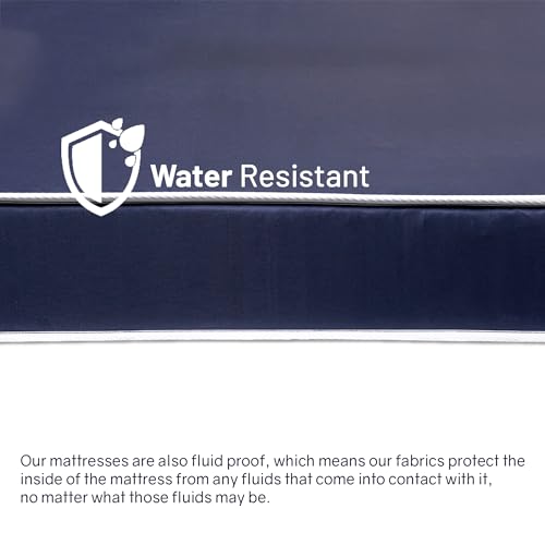 7-Inch Medium Firm Double Sided Tight top Foam Rolled Vinyl Mattress, Twin, Blue