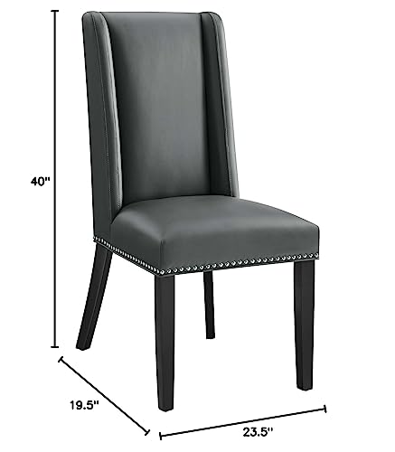 Modway Baron Faux Leather Upholstered Dining Counter-Height Bar Stool in White