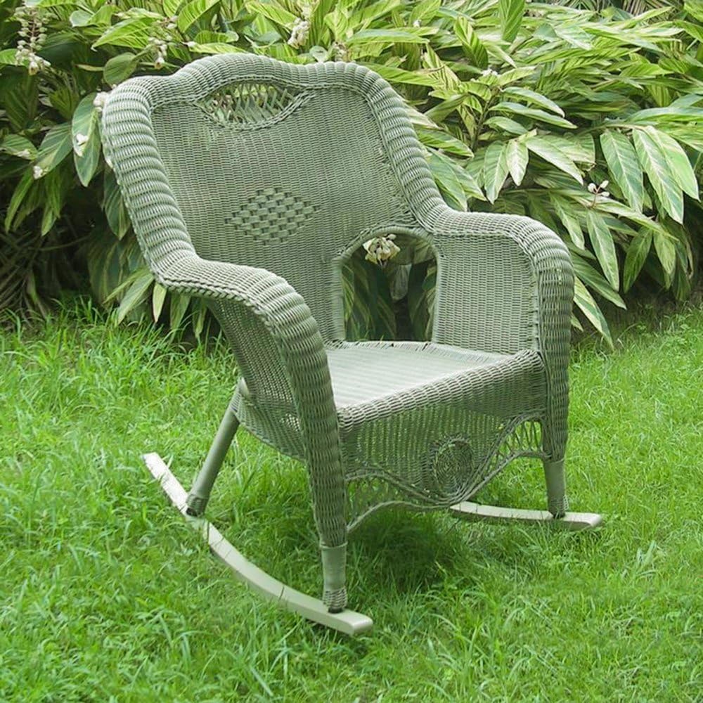 International Caravan Furniture Piece Resin Wicker Indoor/Outdoor Rocker