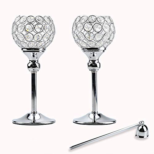 Tall Gold Candle Holders for Table Centerpiece [Set of 2: 13