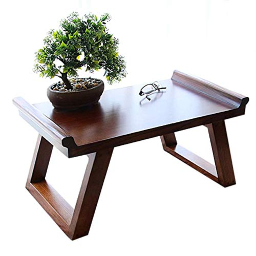 Table Solid Wood Low Balcony with Bay Window Tatami Coffee, Student Bed Small Desk Japanese Rectangular Coffee Stylish Laptop Desk Student Bed Small Desk (Size : 50x30x29cm)