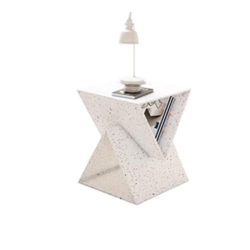 Living Room Side Table Small End Table,Metal Side Table 3 Tier Nightstand, Square Accent Coffee Table Sofa Side Table, Waterproof Indoor Outdoor Snack Table for Living Room Bedroom Office Bedroom Sid