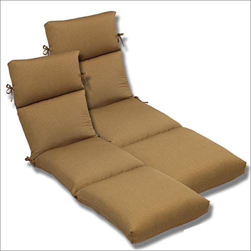 Comfort Classics Set of 2-22x74x5 Sunbrella Indoor/Outdoor Fabrics in Forest Green CHANNELED Chaise Cushion Inc.