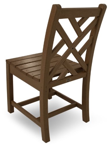 POLYWOOD CDD100WH Chippendale Dining Side Chair, White