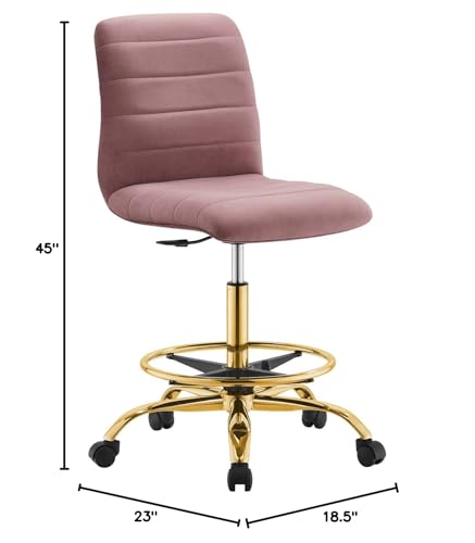 Modway Ripple Home Office Desks and Chairs, Gold Gray