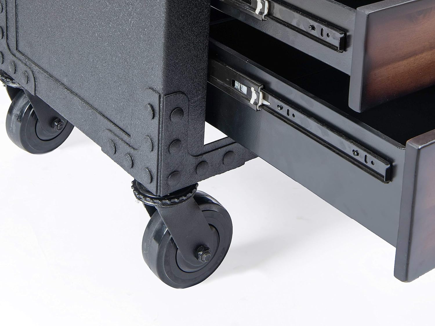 Duramax 48 in. 5-Drawers Garage Rolling Tool Chest with Dark Solid Wood Top