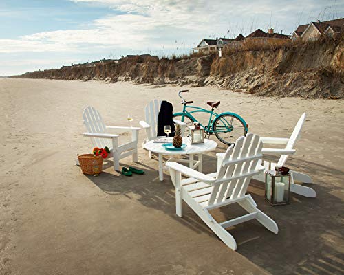 POLYWOOD PWS119-1-TE Classic Adirondack 5-Piece Conversation Set, Teak