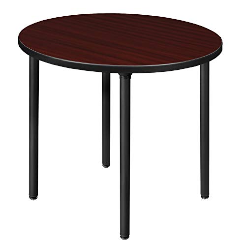 Regency Round Folding Breakroom Dining Tables, Medium, White/Black