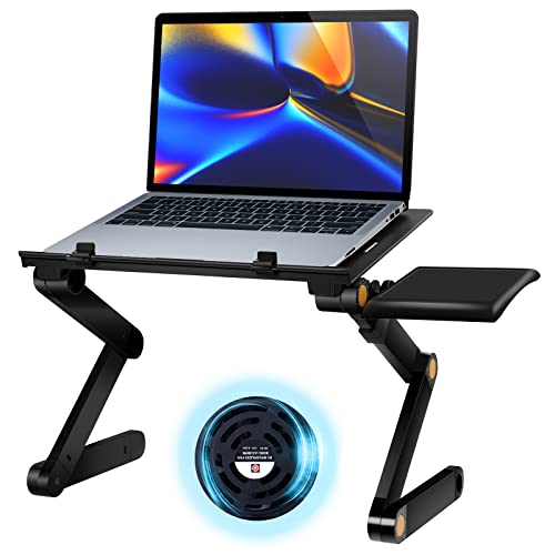 Uten Laptop Stand, Adjustable Computer Stand for Laptop with Mouse Pad, Ergonomic Laptop Stand for Bed Compatible with Macbook Pro Stand, Dell/HP Stand 10-15.6