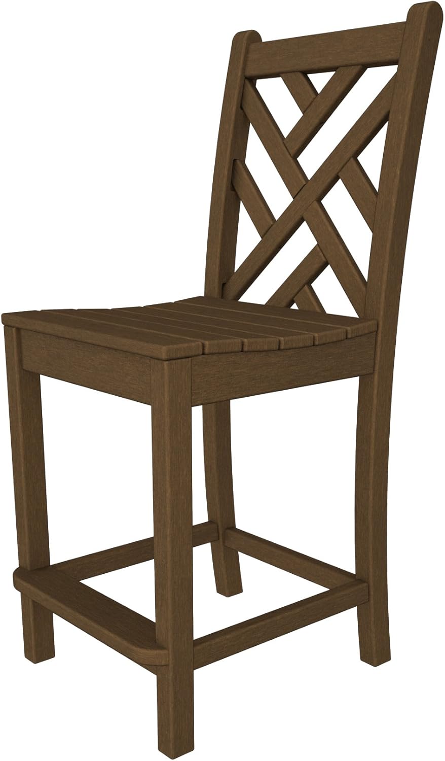 POLYWOOD® Chippendale Counter Chair, Teak