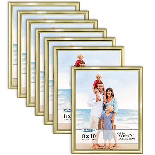 Icona Bay 8x10 Picture Frames Set (White, 12 Pack), Classy Contemporary Style, Maestro Collection