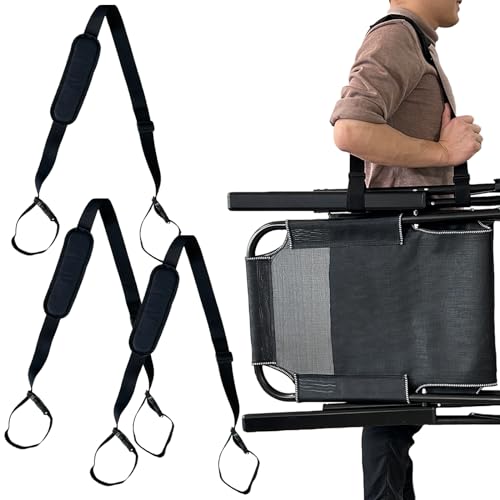 3-Pack beach chair backpack straps beach chair folding chair straps adjustable beach chair straps replacement universal folding chair straps for beach camping outdoor (black)