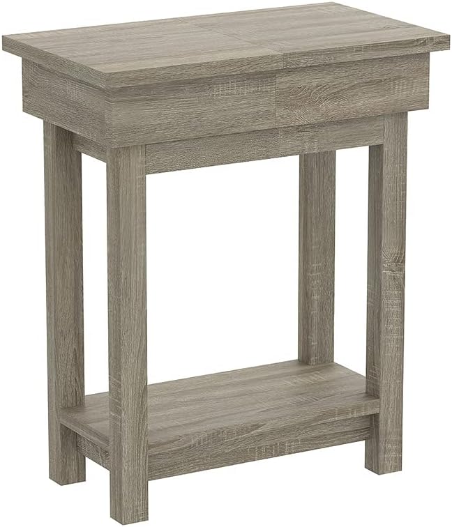 Safdie & Co. Table 20L Dark Taupe Open Top Drawer