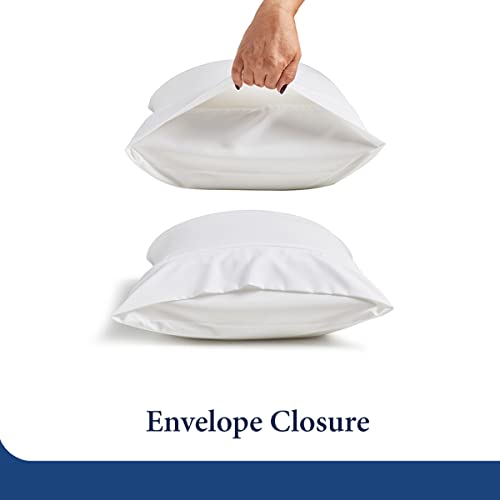 Cosy House Collection Everyday 1500 Series Pillowcases - Bedroom Essentials - Luxury Hotel Quality - Silky Soft & Smooth - Gentle & Skin Friendly - Set of 2 (Standard, White)