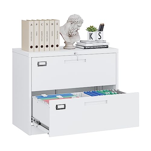 Yizosh 5 Drawer Black File Cabinet with Lock, Filing Cabinet for Home Office, Metal Locking Office File Storage Cabinet with Drawers, Lateral Filing Cabinet Organizer for Letter/Legal/F4/A4