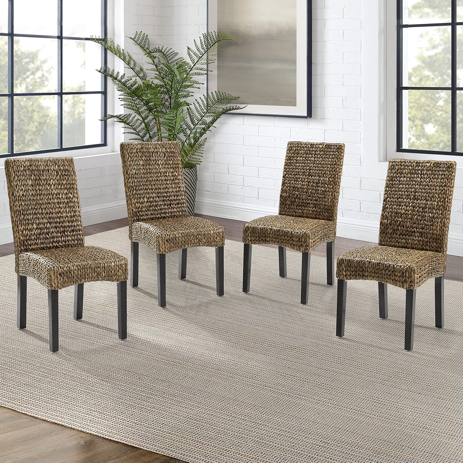 Crosley Furniture Edgewater Dining Chair, Set of 4, Seagrass