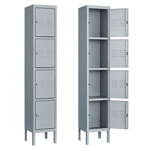 Yizosh Metal Lockers for Employees with Lock, Employees Locker Storage Cabinet with 3 Doors, Tall Steel Storage Locker for Gym, School, Office