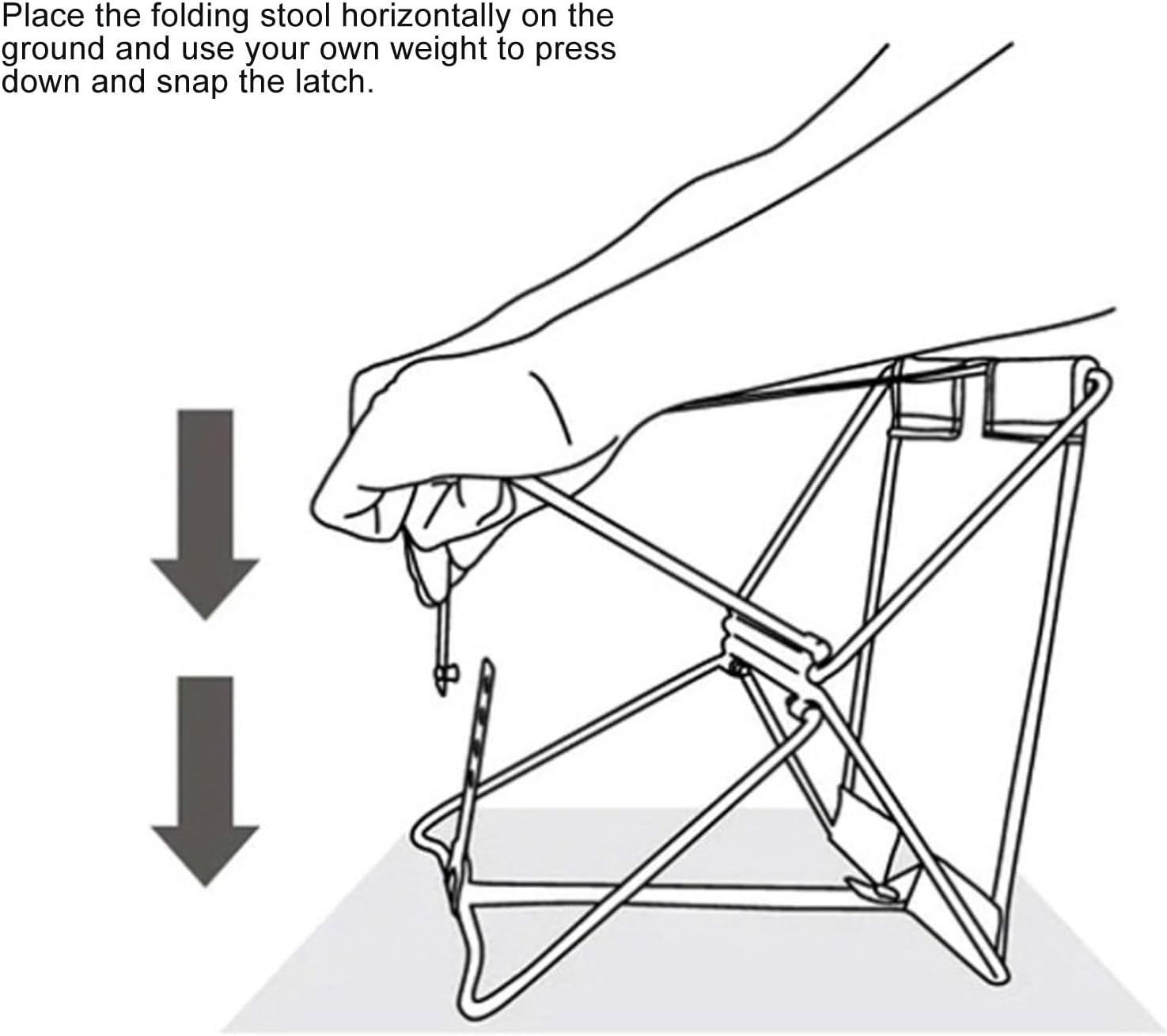 2024 Upgraded Folding Stool, Portable Folding Stool, Fishing Stool, Non-slip Bottom, Suitable for Camping Gardening Fishing Hiking BBQ Black