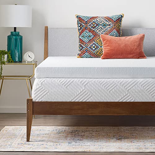 Linenspa 3 Inch Convoluted Gel Swirl Memory Foam Mattress Topper - Promotes Airflow - Relieves Pressure Points - Twin