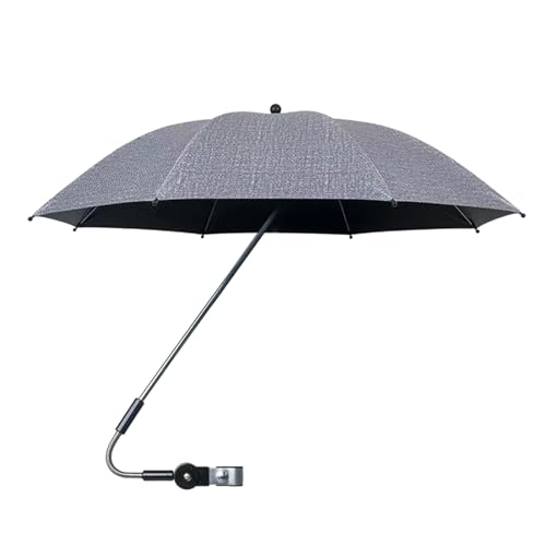 Chair Umbrella with Clamp SPF50+ UV Protection Beach Chair Parasol Multi-Angle Adjustability Outdoor Chair Shade