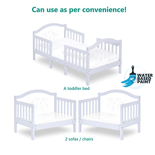 Wildflower 3-in-1 convertible Toddler Bed, Sunny Yellow