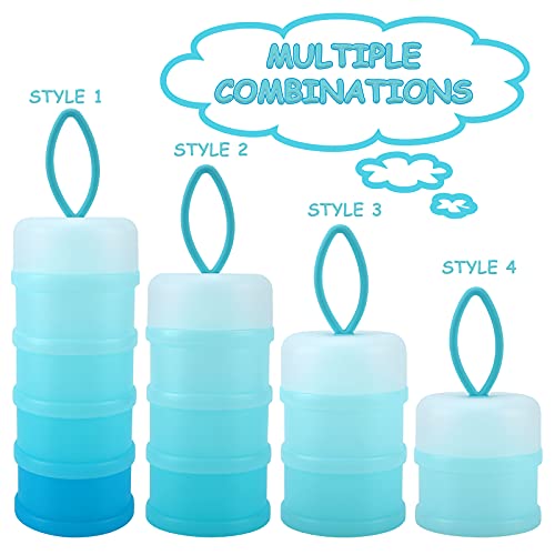 Accmor Baby Formula Dispenser On The Go, Stackable Formula Dispenser for Travel Formula Container to Go, Non-Spill Milk Powder Baby Kids Snack Storage Container, BPA Free, 2 Packs