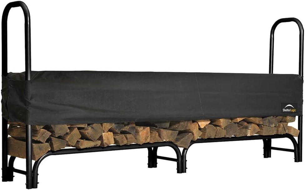 ShelterLogic 8' Firewood Rack with Adjustable Cover