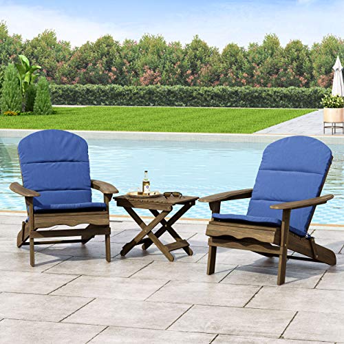 Christopher Knight Home Caroline Outdoor 2 Seater Acacia Wood Chat Set with Water Resistant Cushions, Gray + Gray