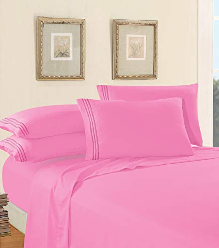 Elegant Comfort Luxury Soft 1500 Premier Egyptian 4-Piece Premium Hotel Quality Wrinkle Resistant Coziest Bedding Set, All Around Elastic Fitted Sheet, Deep Pocket up to 16inch, Queen, Grey