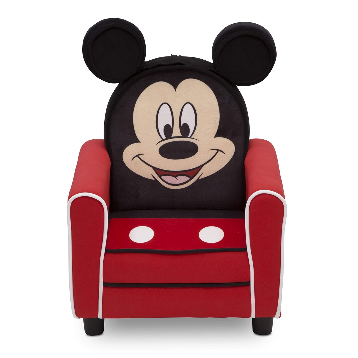 Delta Children Upholstered Chair, Baby Shark & Figural Upholstered Kids Chair, Wood,Disney Mickey Mouse