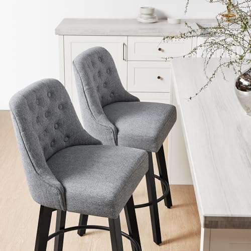 Counter Height Swivel Barstools with Back,26