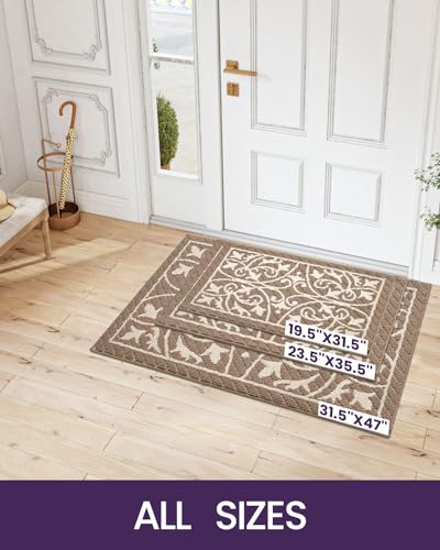 DEXI Door Mat Indoor Rugs for Entryway Floor Mats Inside Doormat Front Entrance Rug Entry Non Slip Washable,19.5