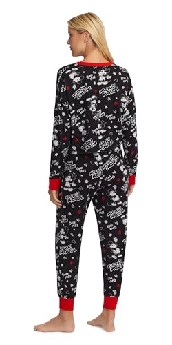 Disney Women's Mickey Mouse Since 1928 Crop Top and Jogger Pants 2 Piece Pajama Set