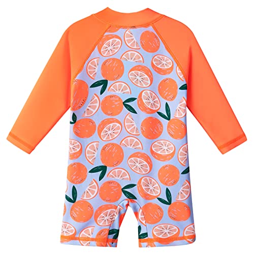 XFGIRLS Baby/Toddler Girls Swimsuit Long Sleeve One-Piece Bathing Suit Rash Guard