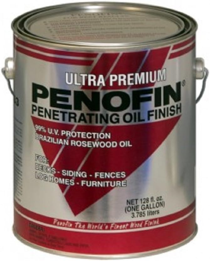 Penofin F5mclga Ultra Premium Red Label Transparent Penetrating Wood Stain, Clear, 1 Gallon (Pack of 4)