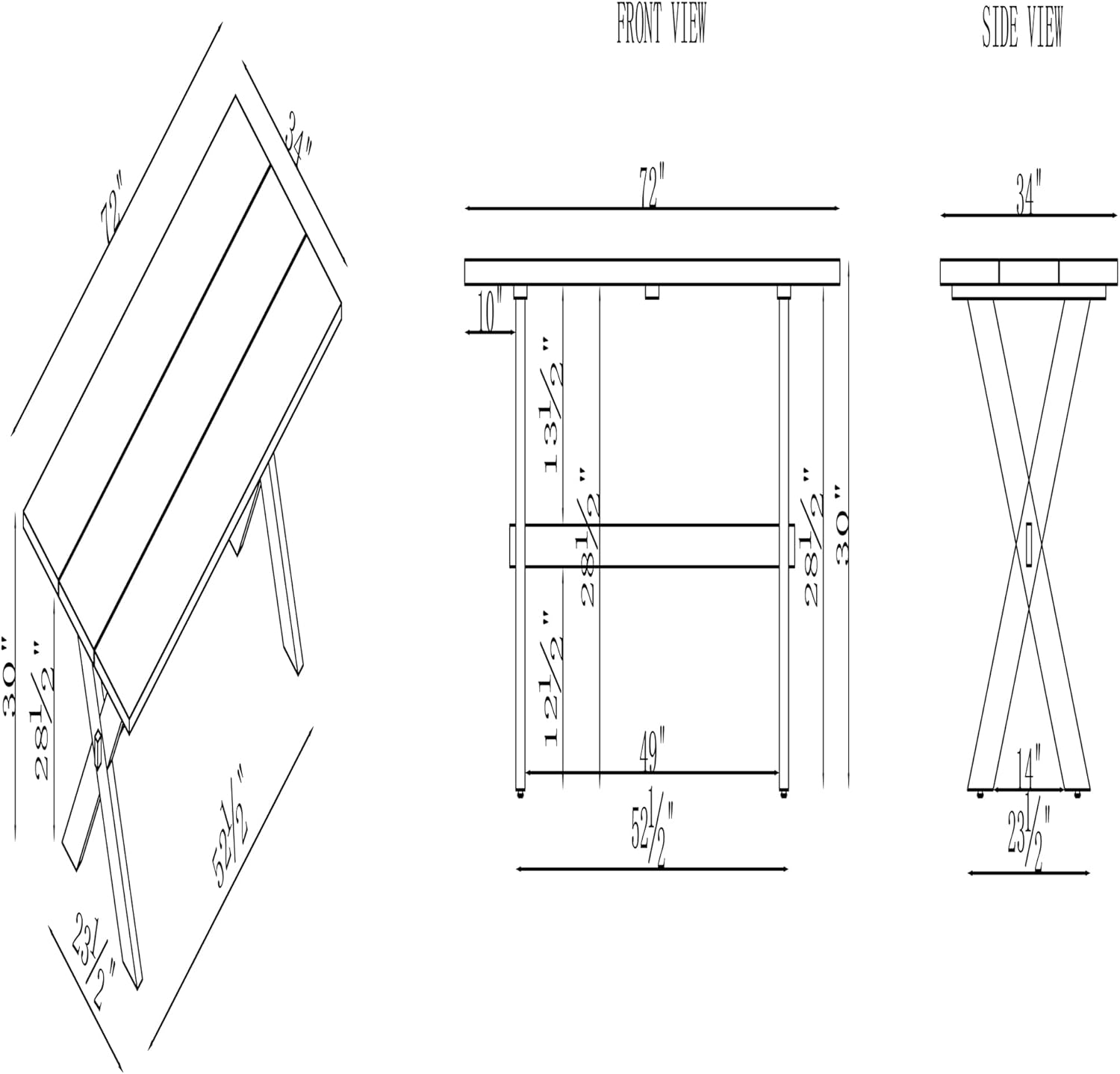 Alaterre Furniture Chelsea Dining Table, Warm Cherry
