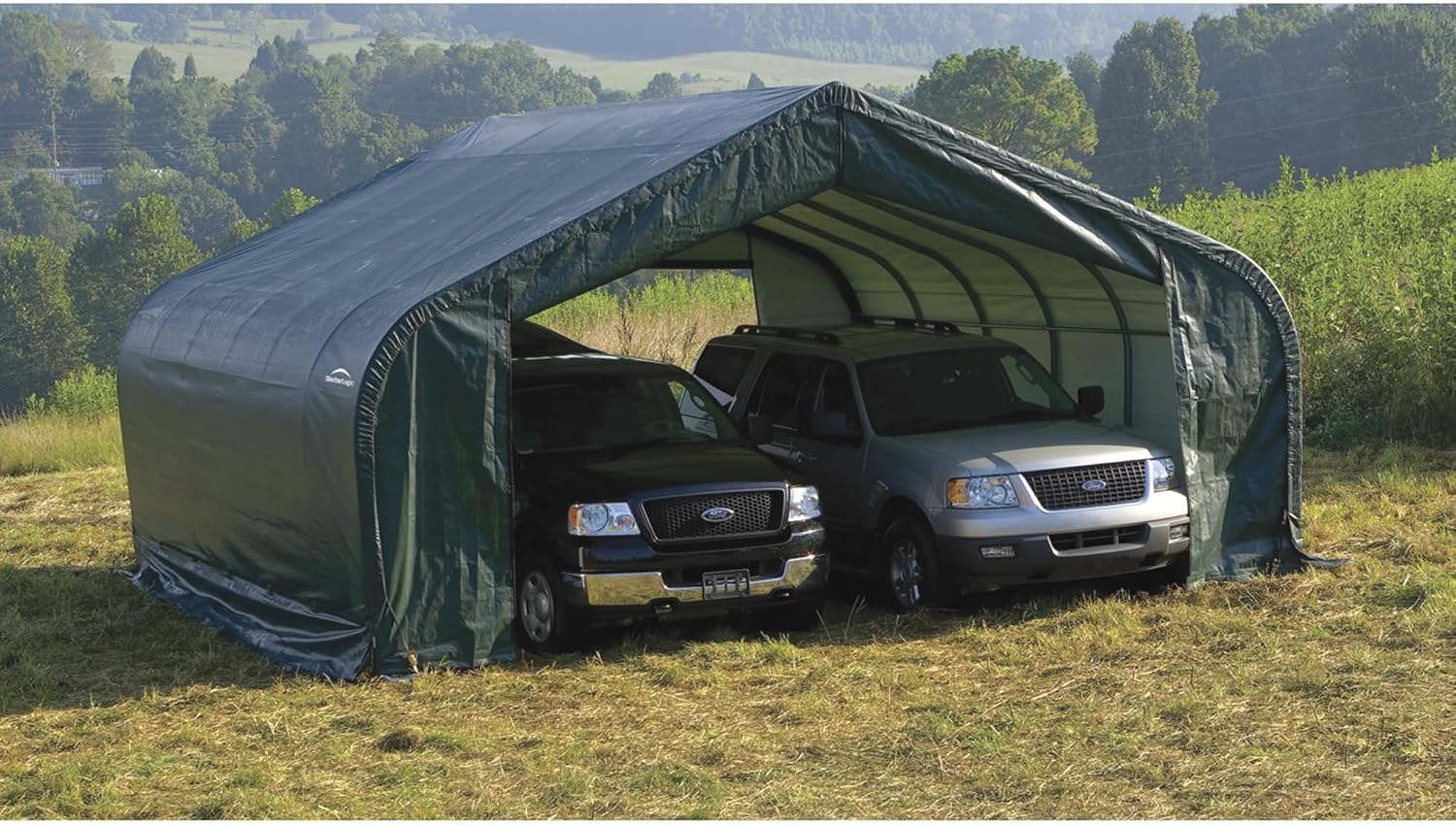 ShelterLogic 22Ft.W Peak Style Instant Garage - 20ft.L x 22ft.W x 13ft.H, Model Number 82043