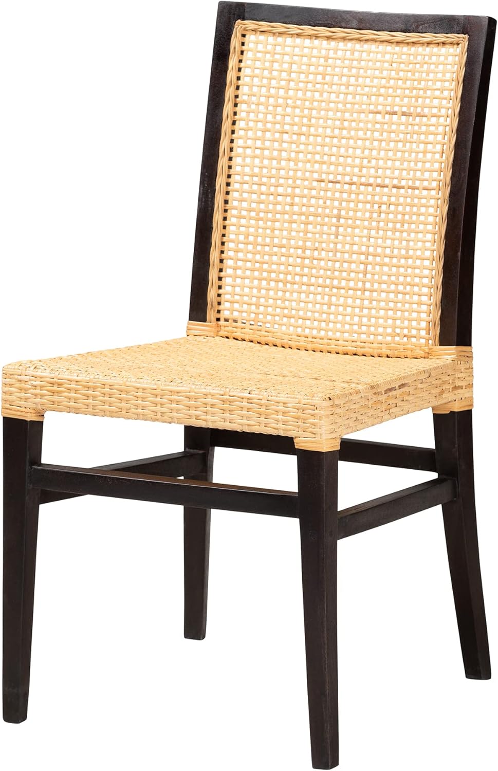 Baxton Studio Lingga Natural Rattan Dining Chair, One Size