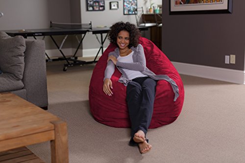 Sofa Sack - Plush, Ultra Soft Bean Bag Chair - Memory Foam Bean Bag Chair with Microsuede Cover - Stuffed Foam Filled Furniture and Accessories For Dorm Room - Cinnabar