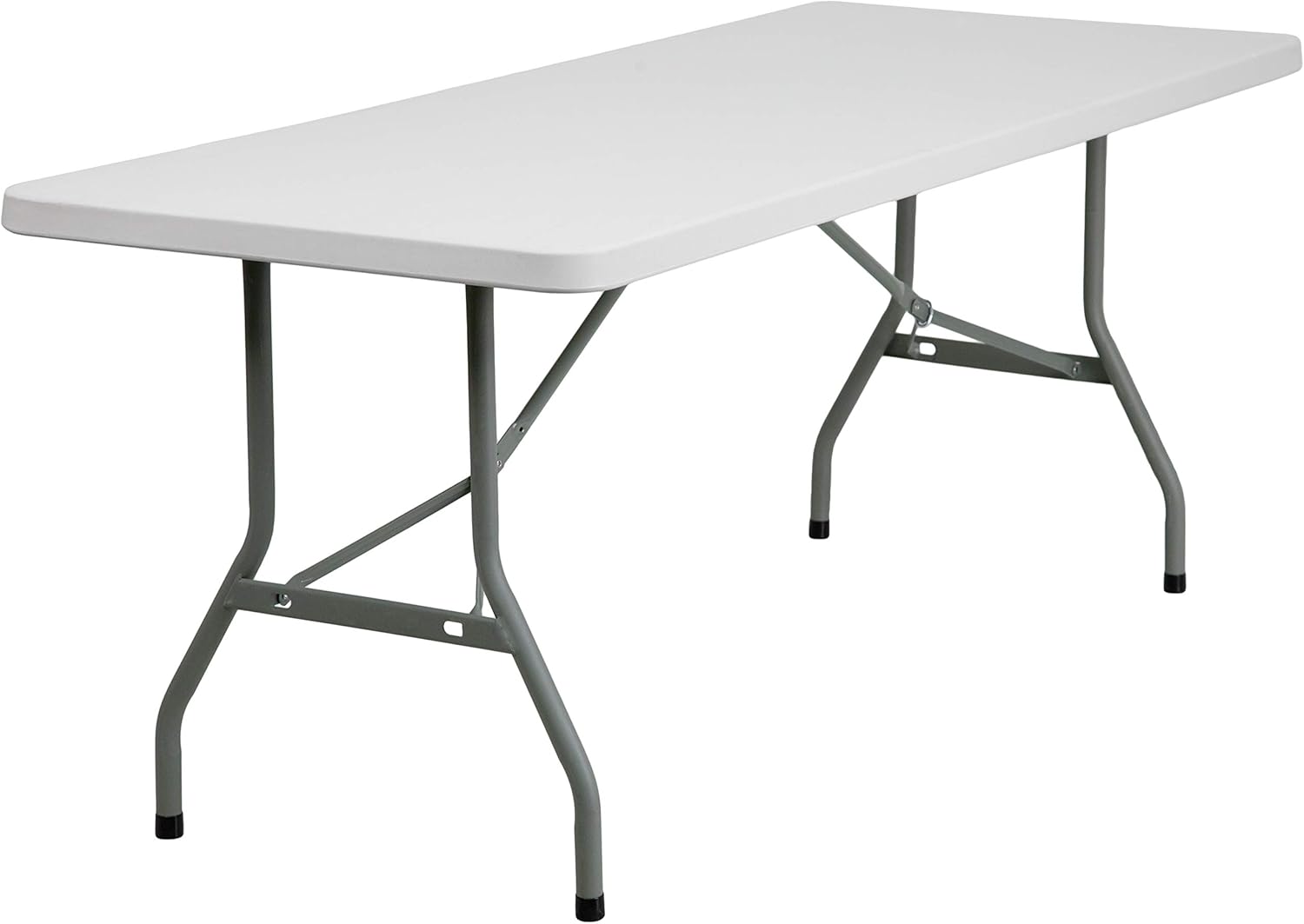 BizChair 6-Foot Granite White Plastic Folding Table - Banquet / Event Folding Table