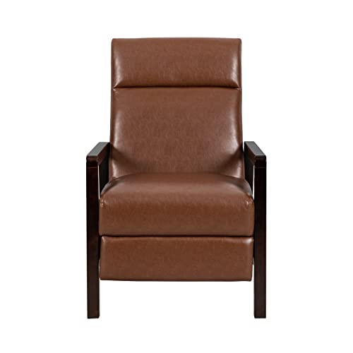 Christopher Knight Home Fernhill Recliner, Cognac Brown + Dark Espresso