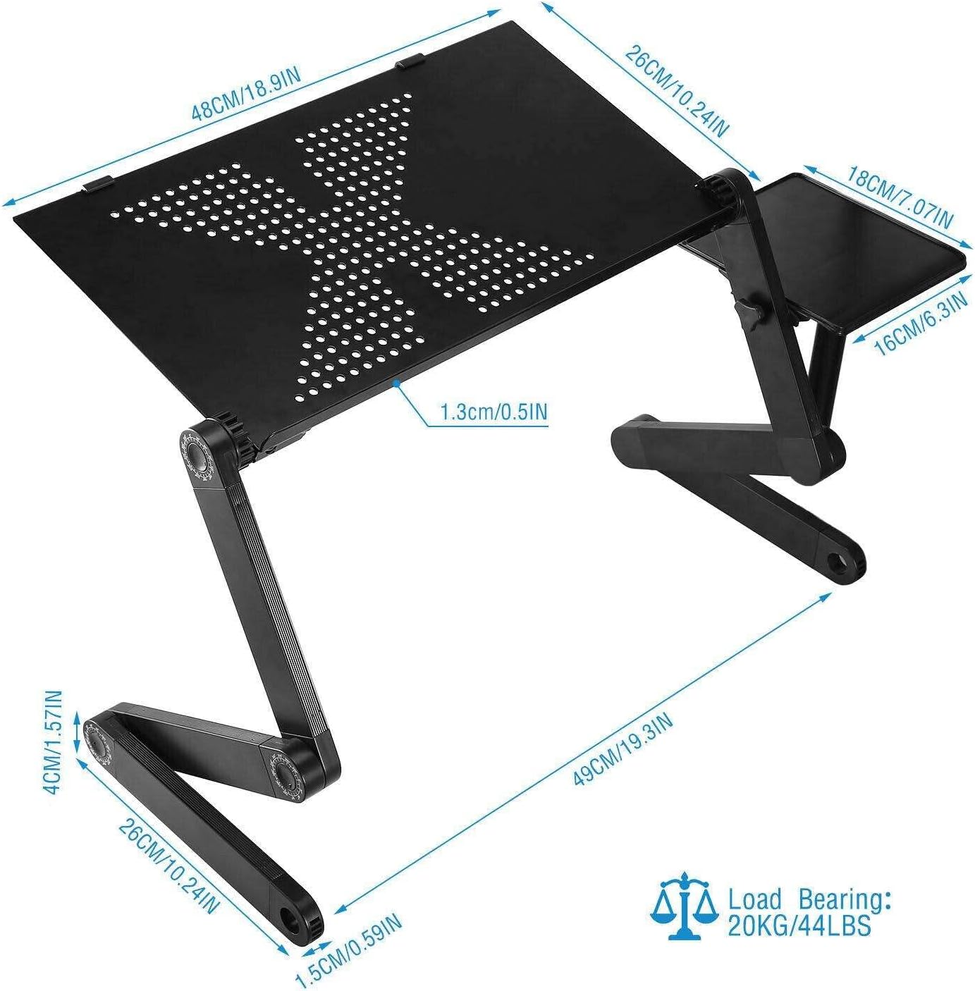JHUS 360° Adjustable Laptop Table Stand Lap Sofa Bed Tray Computer Notebook Desk Laptop Stand Small Desk Laptop Stand for Desk Small Table Laptop Cooling pad Computer Stand Laptop Desk